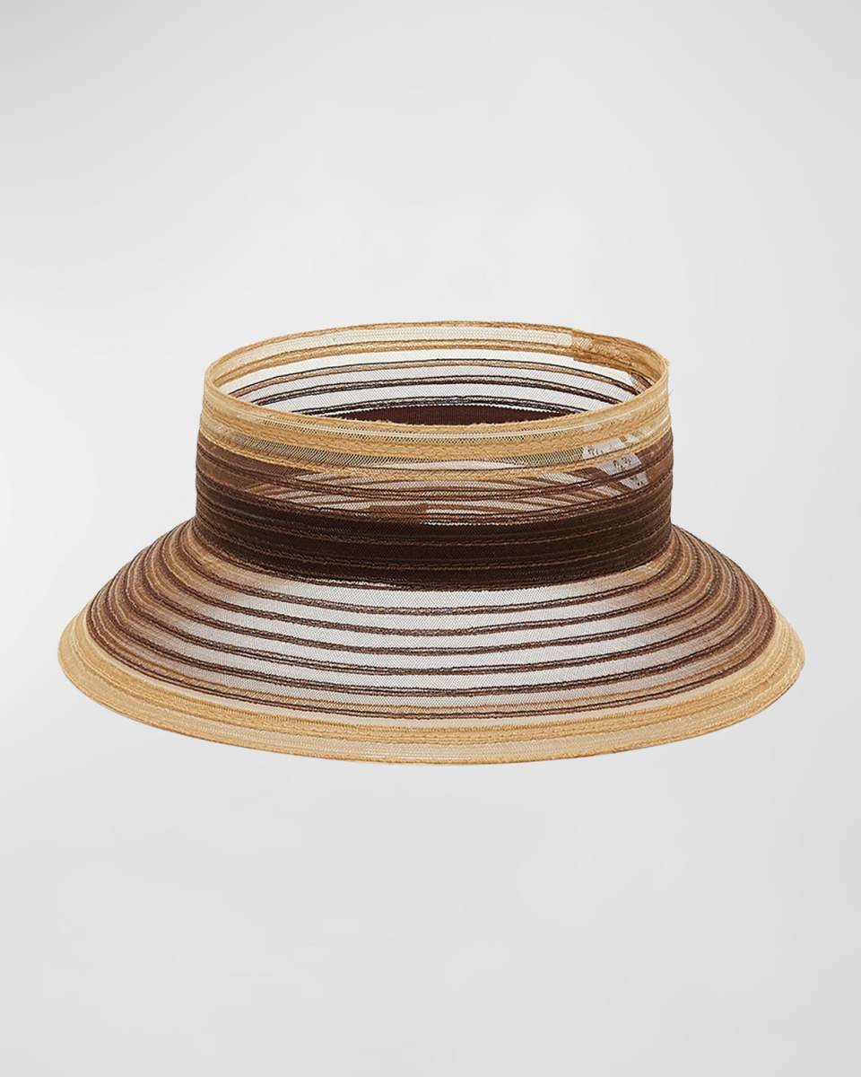 Kayla Packable Faux Horsehair Bucket Visor